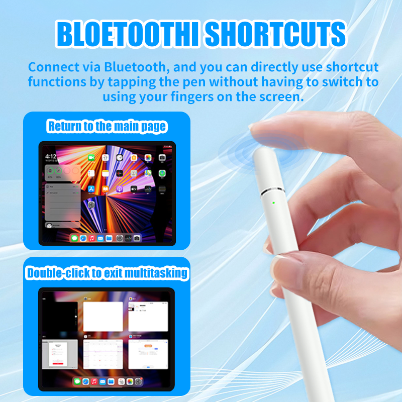 Stylus Pen for iPad with Bluetooth, Magnetic Charging, Tilt Sensitivity, Palm