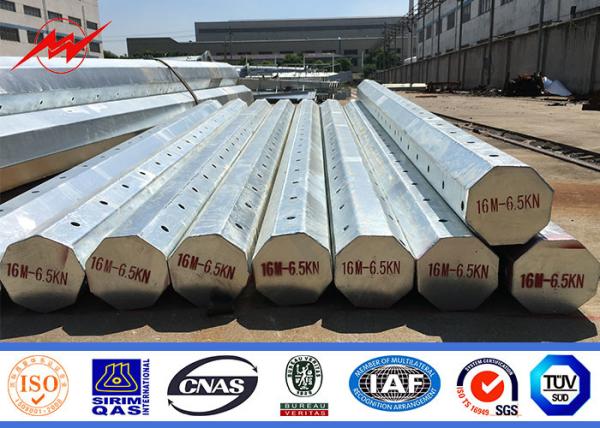 Electrical Steel Power Transmission Tower Pole Tubular 16m AWS D1.1
