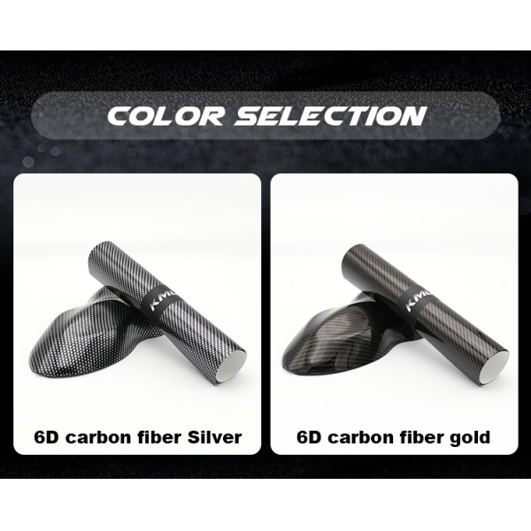 6D PPF Carbon Fiber Gold Surface Car Vinyl Wrapping Film 6.5mil