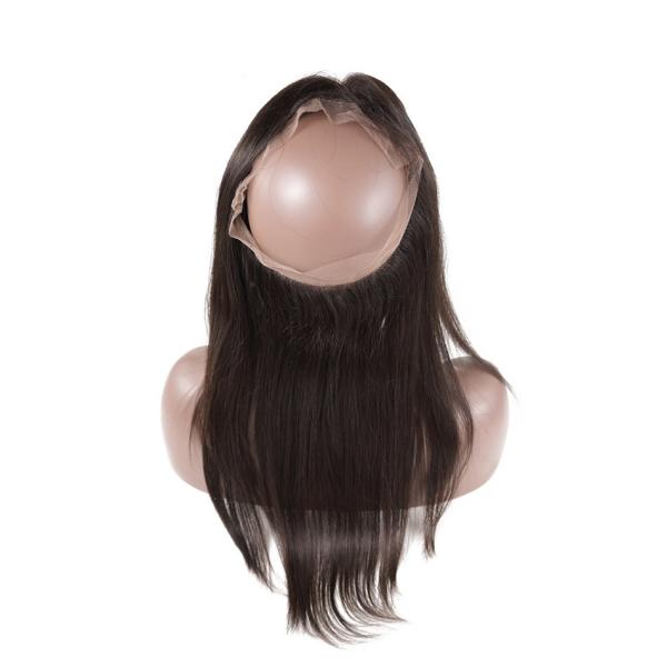 Factory supply Brazilian Human Hair 22 x 4 x 2 Silk Straight 360 lace frontal with ponytail