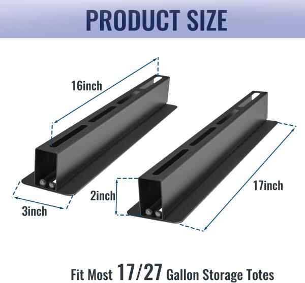 26 Garage Storage Tote Slide Overhead Ceiling Mount Storage Bins Rack Solution