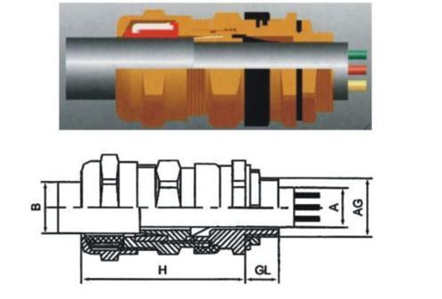 IP66 IP68 Взрывостойкие металлические кабельные железы с никелевой латуней