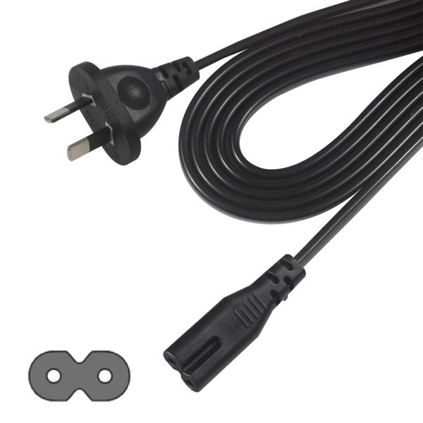 SAA to IEC C7 Power Cord 2.5A 250V 1.5m PVC Cable
