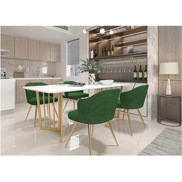 Stainless Steel Bottom Frame Modern Dining Table Marble