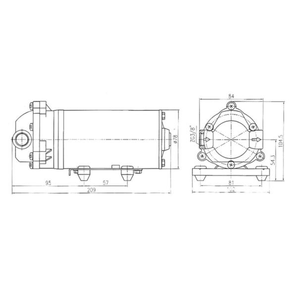 Вода электрического двигателя одиночной фазы DC 24V едет на автомобиле электрический двигатель dc для водяной помпы