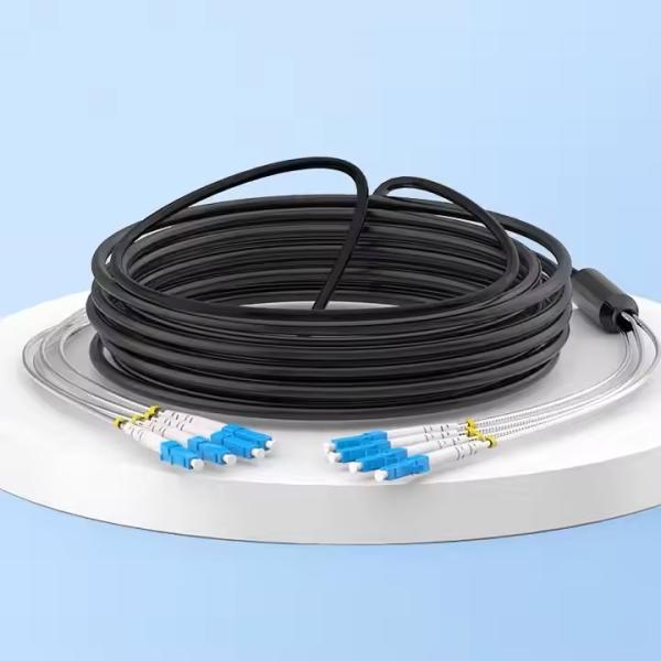 Waterproof UV Resistant 2-6 Core Military Fiber Optic Cable