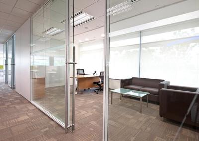 Modular Porta deslizante Parede divisória emoldurada Sem enquadramento Parede de vidro vidrado duplo