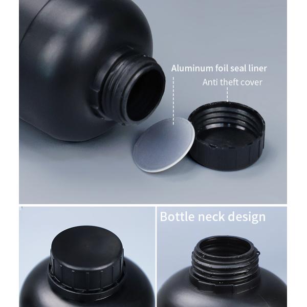 Acid Etch LML Detergent Matte Black Plastic Bottles 110*220*43mm