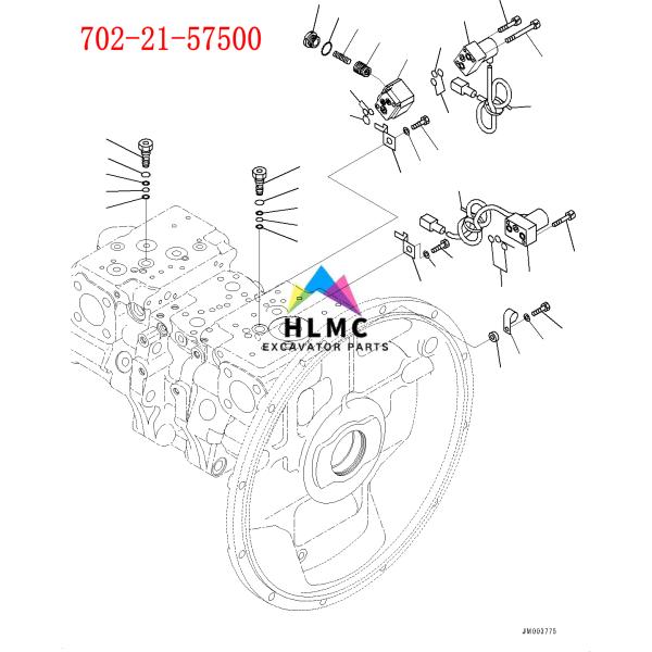 702-21-57500 Excavator Pilot Solenoid Valve PC200-7 PC300-7 PC400-7