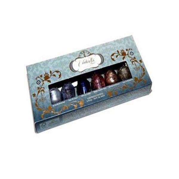 custom nail polish packaging gift box  book shape nail polish paper box with blister tray