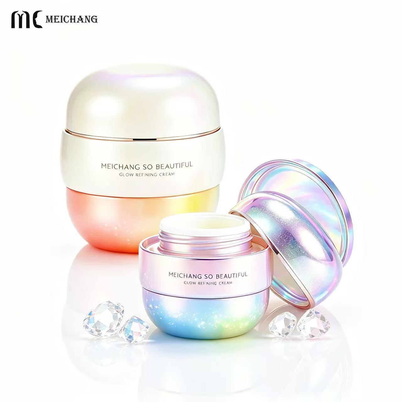 50g Double Wall Ball-Shaped Cosmetic Cream Jar for Premium Skincare Packaging(MC-P-569)