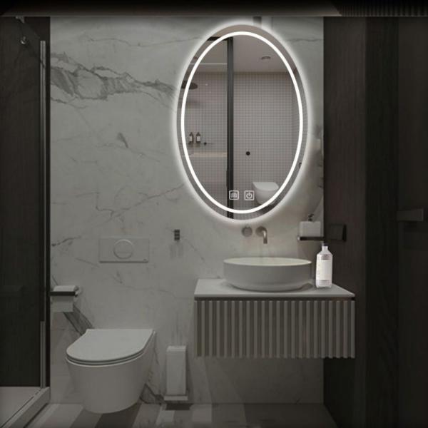 Verre miroir éclairé décor complet de la maison pour le salon de salle de bain Smart Fitness