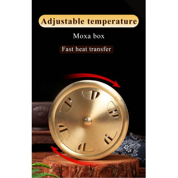 Инструменты Moxibustion удобной коробки Moxa чистые медные портативные 7.8*4cm