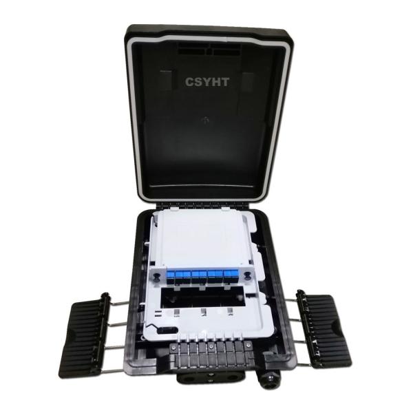 Outdoor FTTH Fiber Optic Terminal Box Splitter PP Inpact Resistant Plastic Material