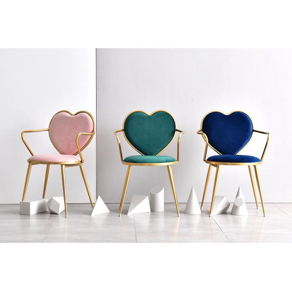 Heart Backrest Pink Wedding Chairs Forever Love Gold Painted Legs