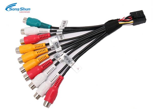 Vehicle Audio Cable Cord RCA CD Car Wire Harness 7/0.127 Bare Copper RCA Male Plug