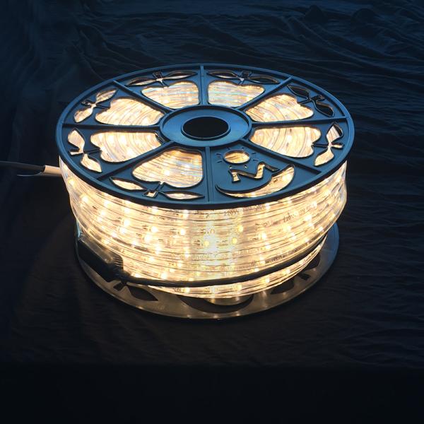 AC110V / 220V LED rope light 50M roll packing Christmas decorative lighting diameter 13mm Clear PVC housing multi color
