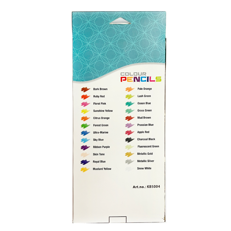 Hot Sell Premium 7 Inch 24PCS Vivid Special Colors Stationery Painting Triangle Wooden Color Pencil