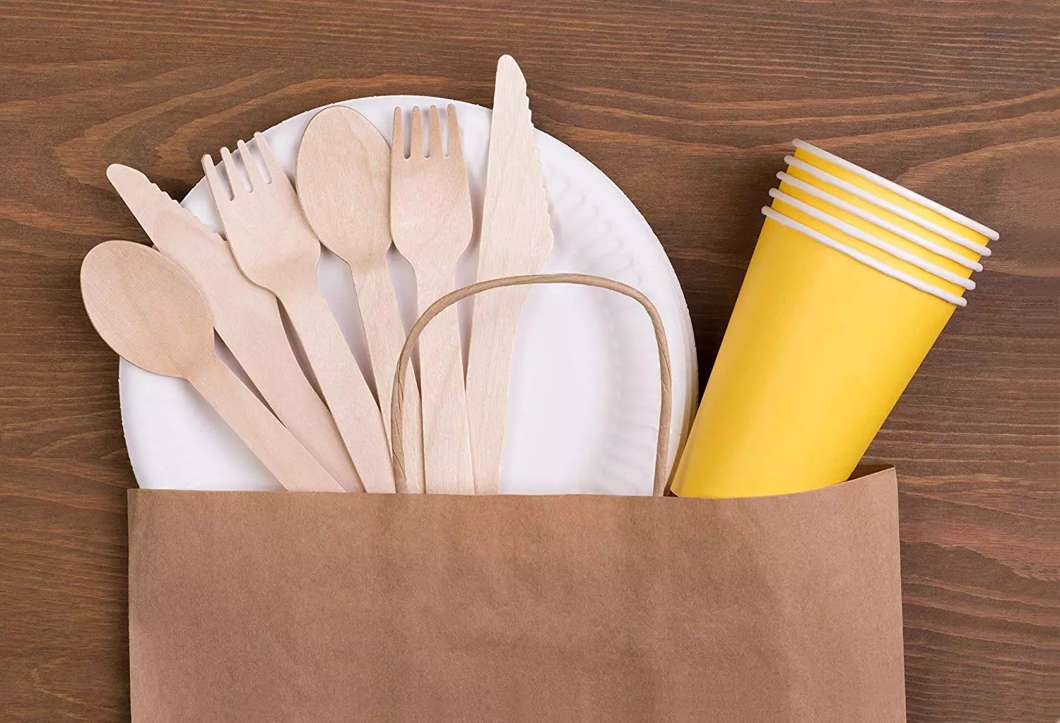 БАРБЕКЮ столового прибора березы Tableware Eco устранимого деревянного установленного дружелюбный Biodegradable