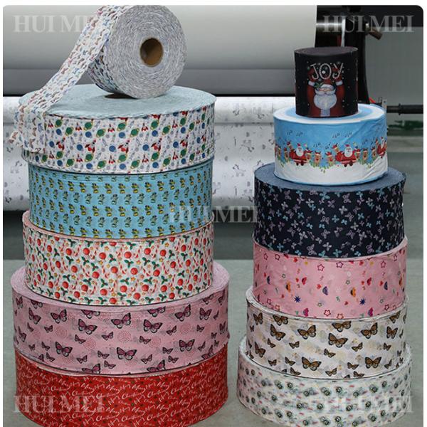 Сокращение ткани 30Gsm PP 19.5cm не сплетенное напечатанное устойчивое