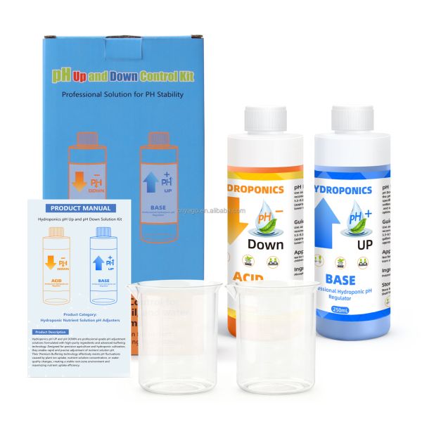 Hydroponic pH Adjustment Kit with 250mL Capacity for Optimal Plant Nutrient Absorption and Stable Formula