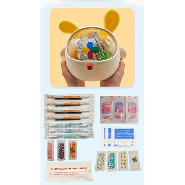 New Arrival Cute Cartoon Travel Nylon Purple Mini Children's First Aid Kit Bags Portable Medical Kit For Moms Green Packet Full