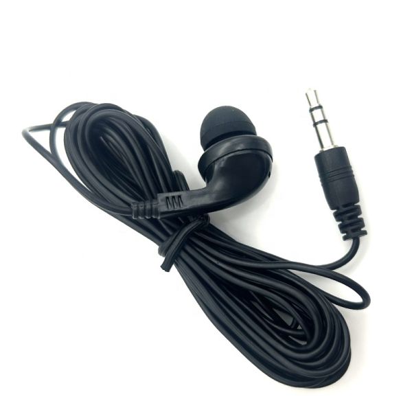 Disposable Wired Earphones Sound Airline Earbud with PVC Cable and None Codecs