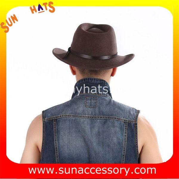 2050373 Sun Accessory customized  winter wool felt fashion style cowboy  hats  ,unisex hats and caps wholesaling