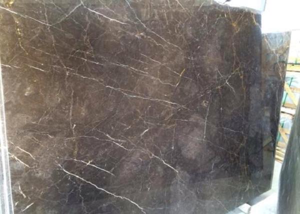 Black Countertop Marble Slab With White Vein , Solid Large Marble Slab