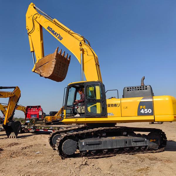 Hydraulic Used Komatsu PC450 -8 Excavators 2.1m3 Capacity Bucket 257kw Rated Power