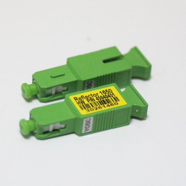 OTDR Fiber Optic FBG Reflector / Green Housing Optical Reflector Low Insertion Loss