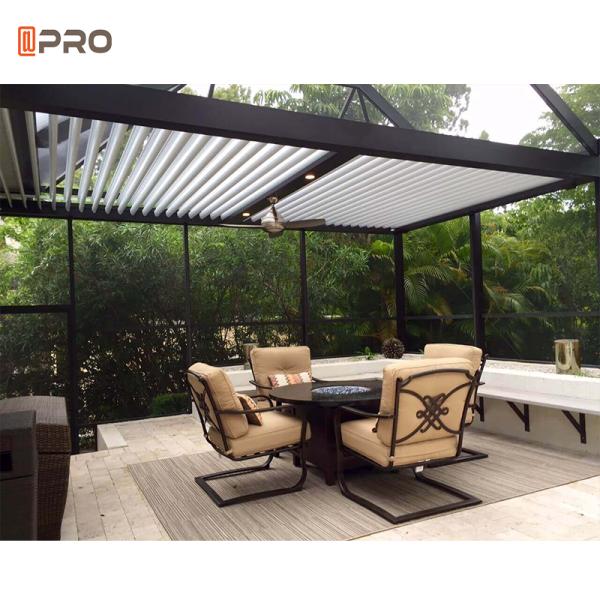 Customized Aluminium Motorized Outdoor Louver Pergola Rodent Proof