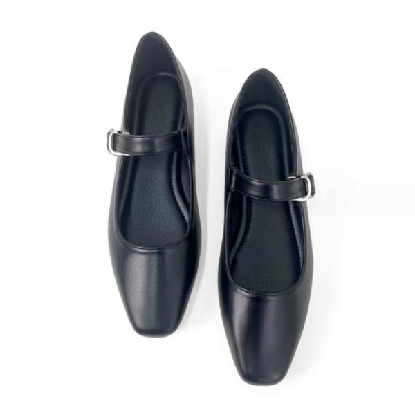 Women Flat Bottomed Mary Jane Leather Shoes Soft Soled Soft Leather Single Shoes