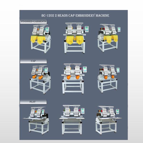 2 Two Head Computer Embroidery Machines Multi Needle Mini industrial