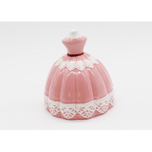 Ceramic Butter Dish with Lid Beautiful Pink Ballet Dress Design Dolomite Handmade Butter Plates