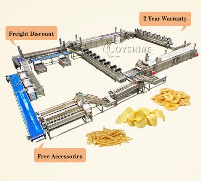 Linha automática de produção de chips de milho com máquina de processamento de batatas fritas congeladas