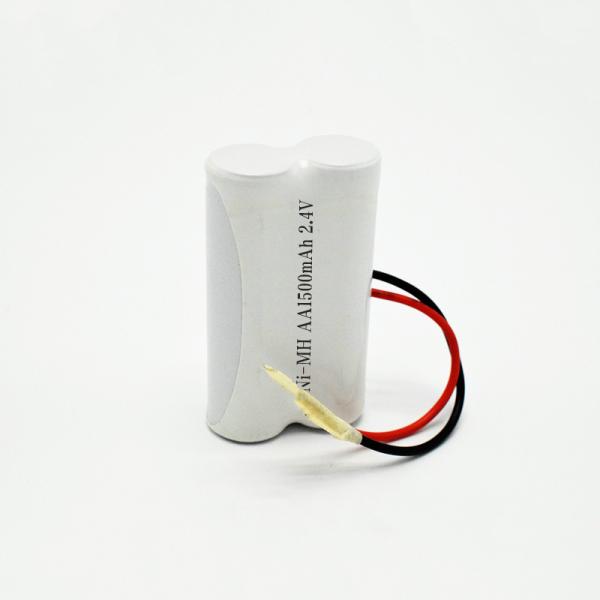 Emergency Lighting Battery OEM 2.4V Ni-Mh AA1500mAh Long Battery Life Rechargeable Side By Side Battery Pack