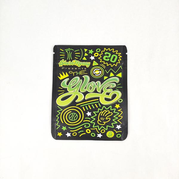 Custom Printed 3.5g ziplockk Mylar Bags Aluminum Foil Stand Up For weed
