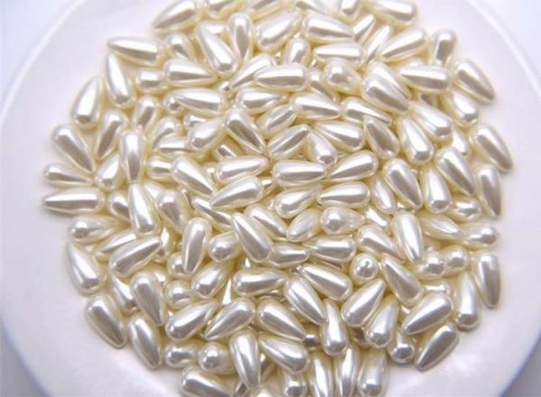 High Quality DIY Handmade  ABS Plastic Drop  White  Imitation Pearl Beads