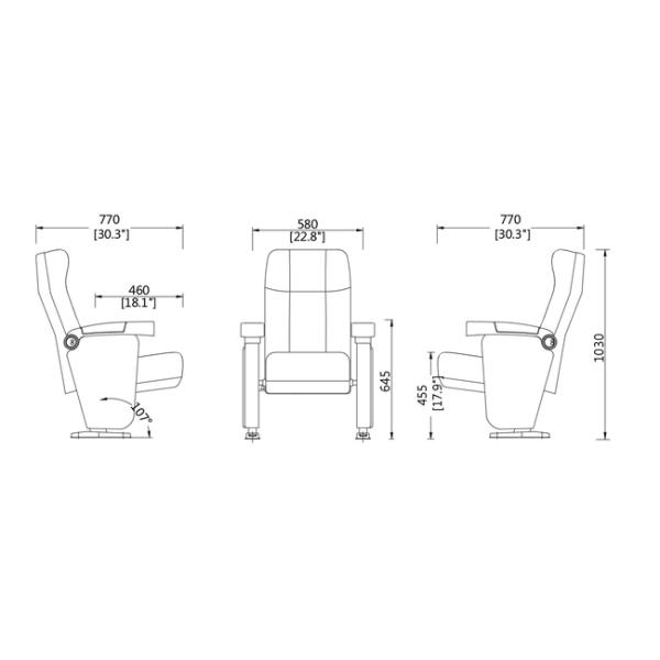 Обслуживание изготовленного на заказ голубого логотипа вышивки посадочных мест театра цвета коммерчески легкое