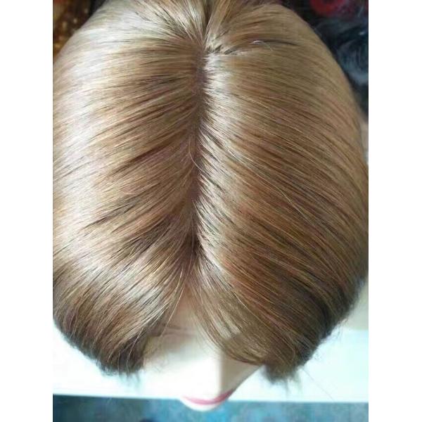 14 Inches Unprocessed Virgin European Human Hair Jewish Wigs Straight Small Layer