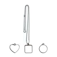 Collier en blanc de sublimation Aromathérapie personnalisée Diffuseur d'huile essentielle Collier de sublimation à pendentif creux
