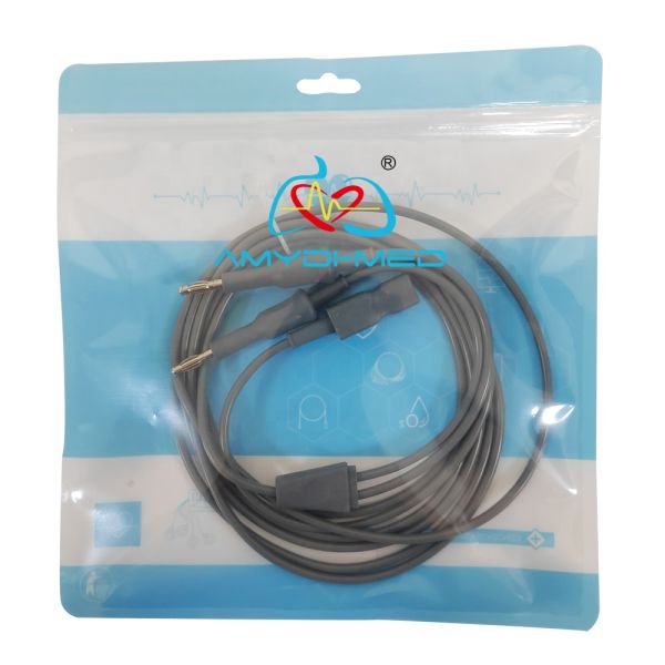Reusable Silicone ESU Cable for Bipolar Forceps with 3.0m Length