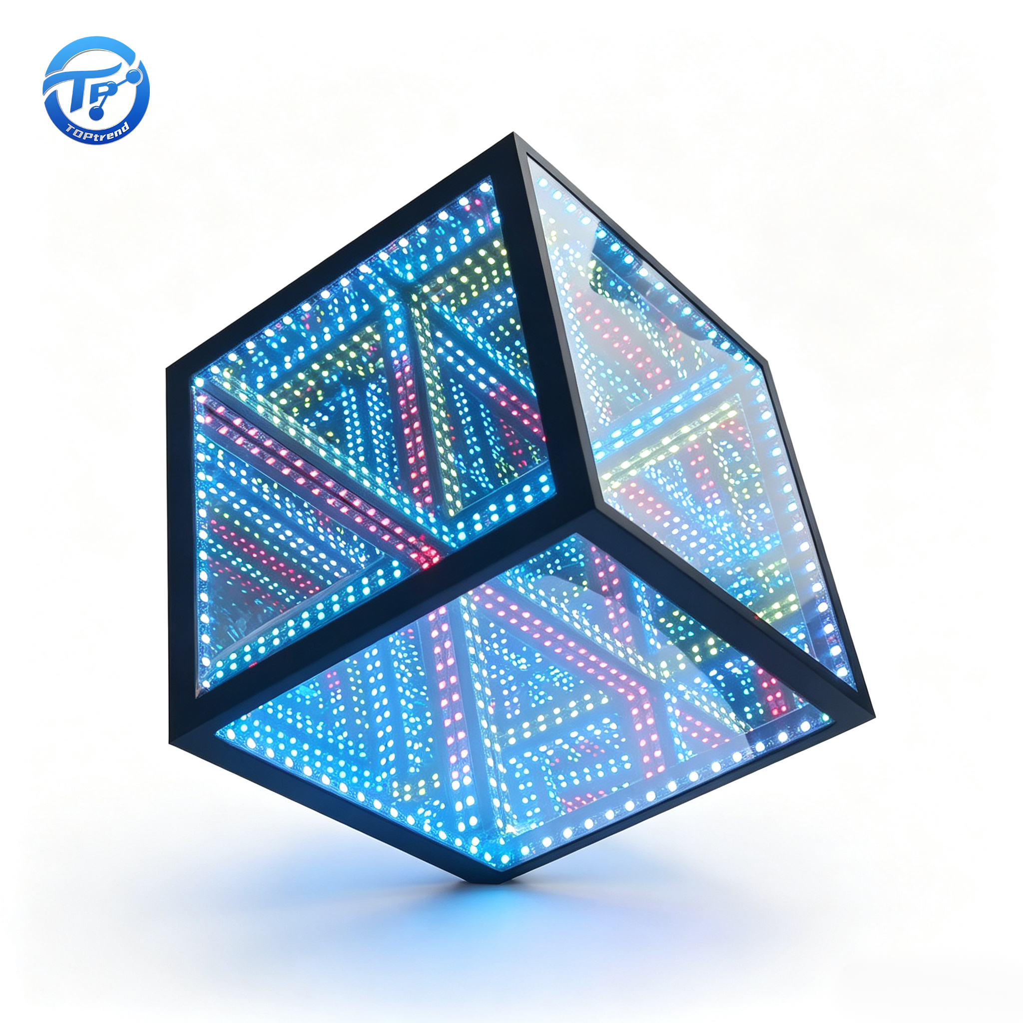 3D Infinity Mirror Cube Light RGB For Bar KTV Hotel Salon Decor Commercial Lighting