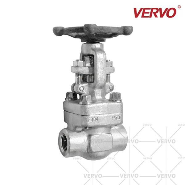 Da operação de aço inoxidável do volante da válvula válvula de porta industrial F304 Dn25 800LB da extremidade rosqueada válvula de porta API602 de 1 polegada