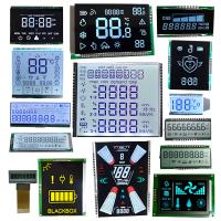 Display LCD de segmento personalizado totalmente personalizable TN Transmisor positivo de amplia temperatura -30 ° C a 80 ° C 6 00 horas Dirección de visión