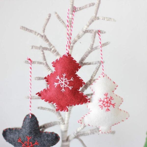 100% Handmade Wool Felt Craft Christmas Decorations Multi - Color Choice Customized