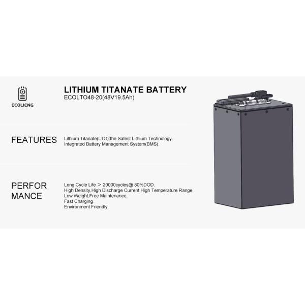 ECOLTO-T4820 48V 19.5Ah LTO Литийный аккумулятор для электромобилей
