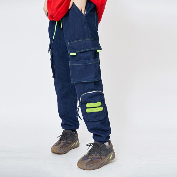 Custom Men's Sweatpants With Cargo Pockets , Loose Mens Casual Trousers