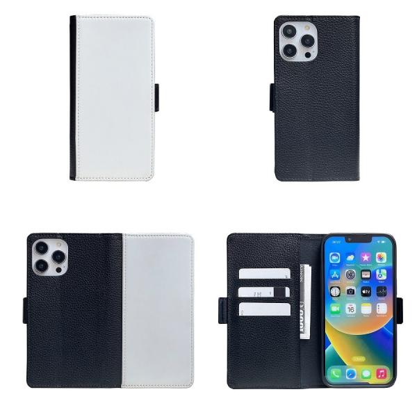 Custom Sublimation Flip Leather Case With Card Holder For Apple